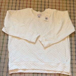 The Beaufort Bonnet Company Men's Cream Quilted Crewneck Sweater